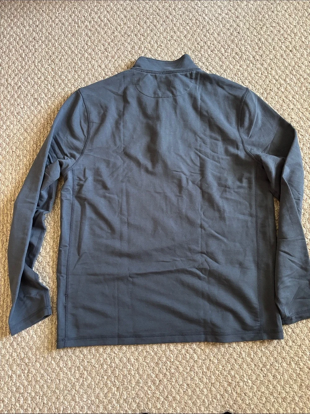 J. Crew Performance Pullover - Light Gray with Teal Trim